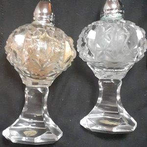 Set of Mid CenturyvCrystal Salt and Pepper Shakers Made in Western Germany